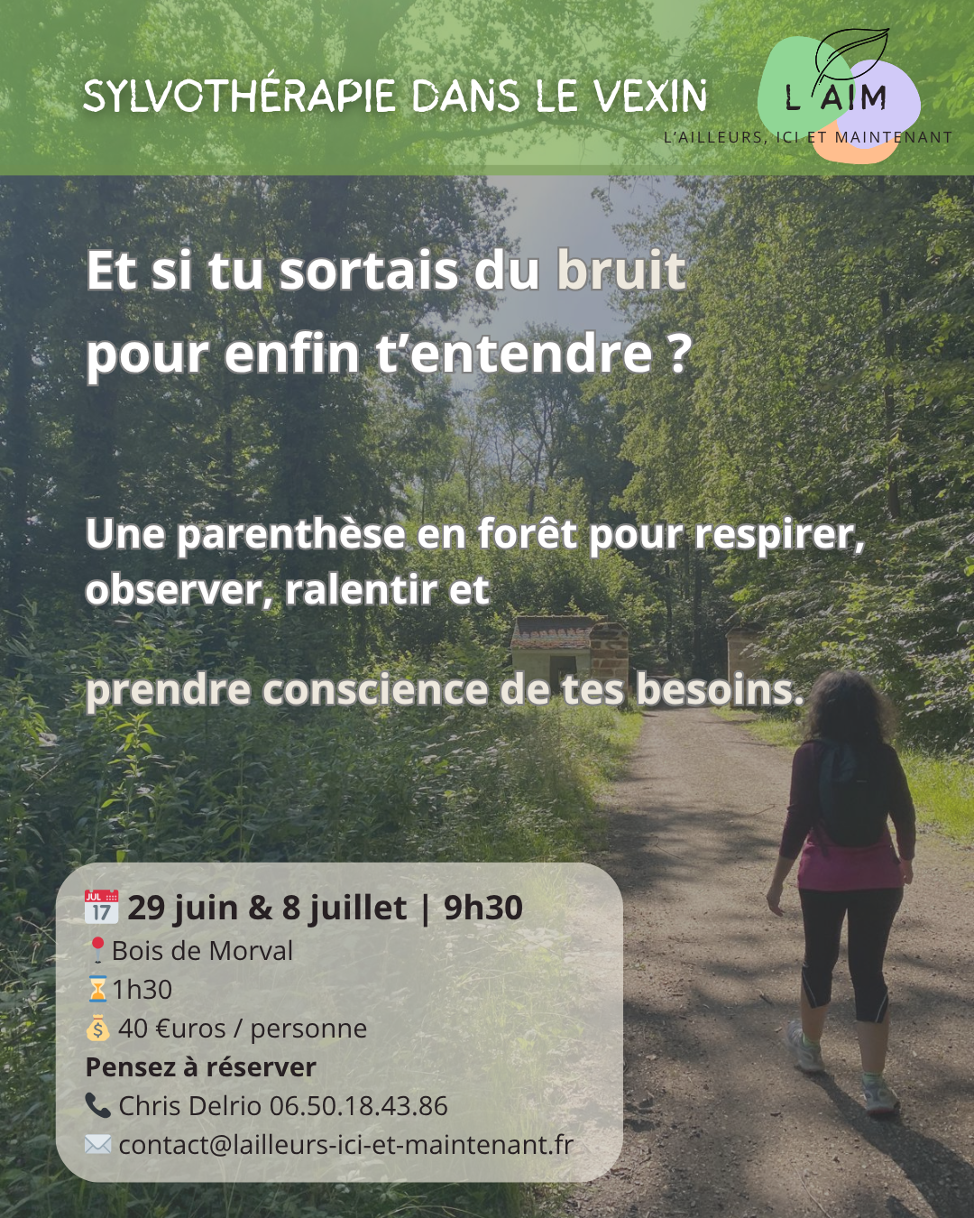 quoi faire dans le Vexin ? venez tester la sylvothérapie, un moment pour vous parmi les arbres